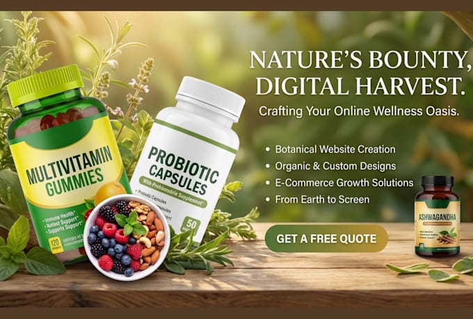 build premium nutraceutical peptide website, ecommerce website, peptide store